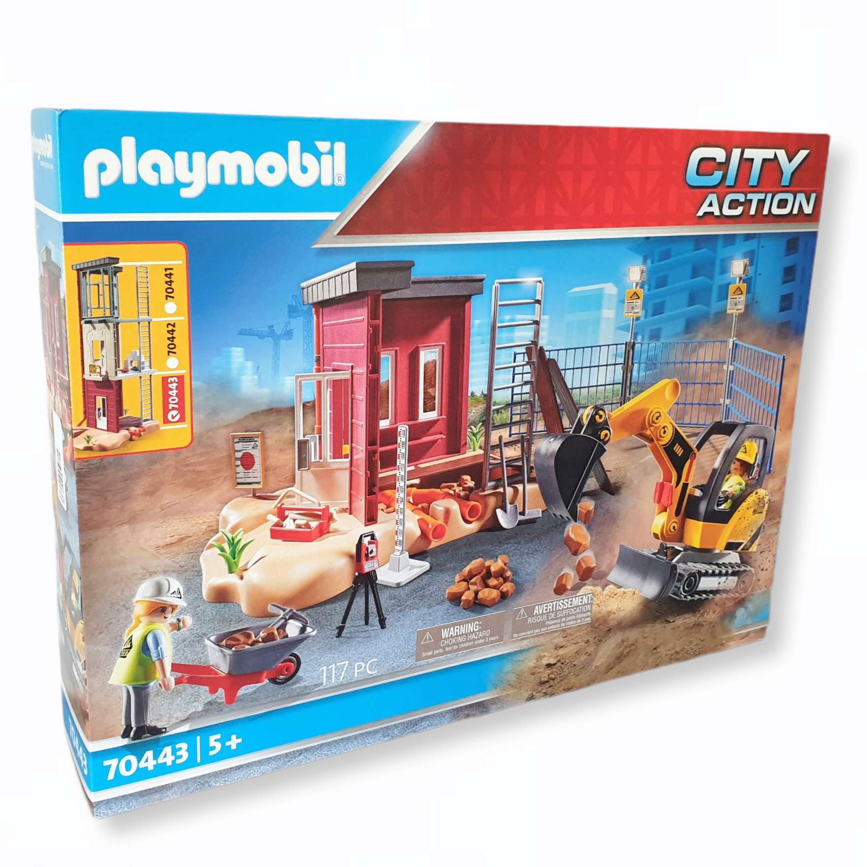 Schaufel u.v.m Steinen Playmobil® 70443 City Action Minibagger mit Schubkarren 